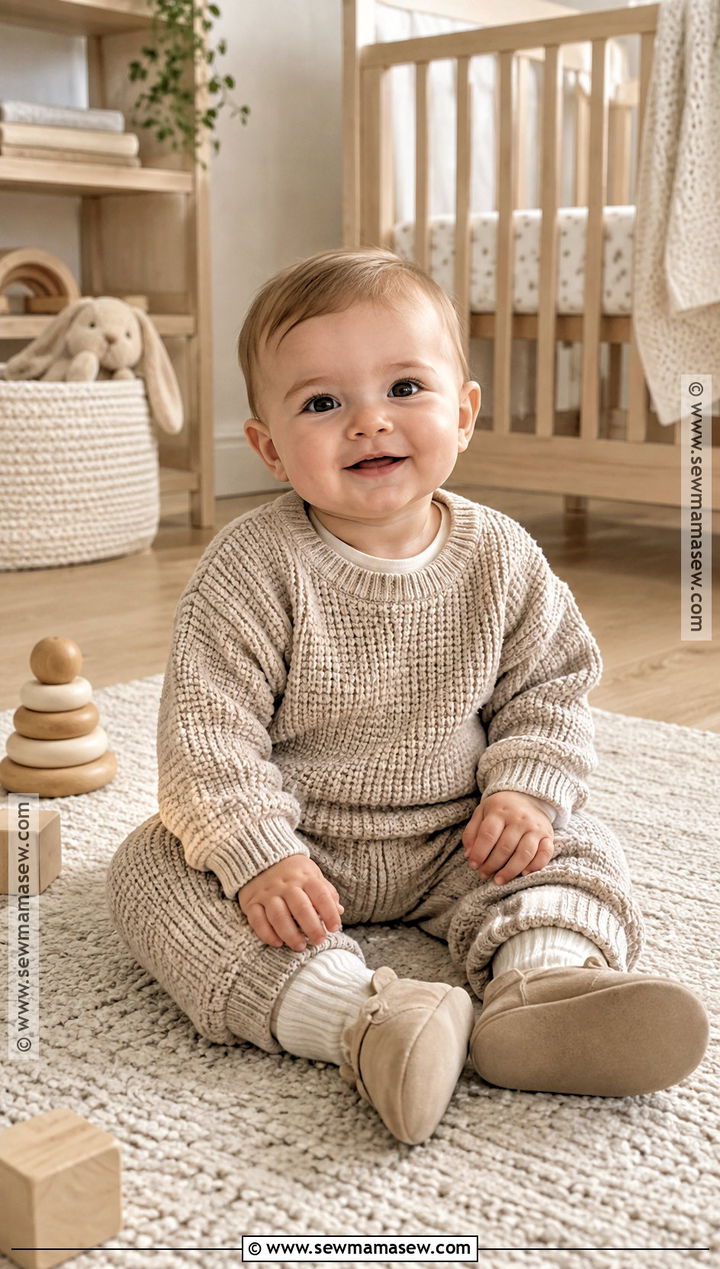 Fall Baby Neutral Sweater Set Outfit - 20 fall baby clothes