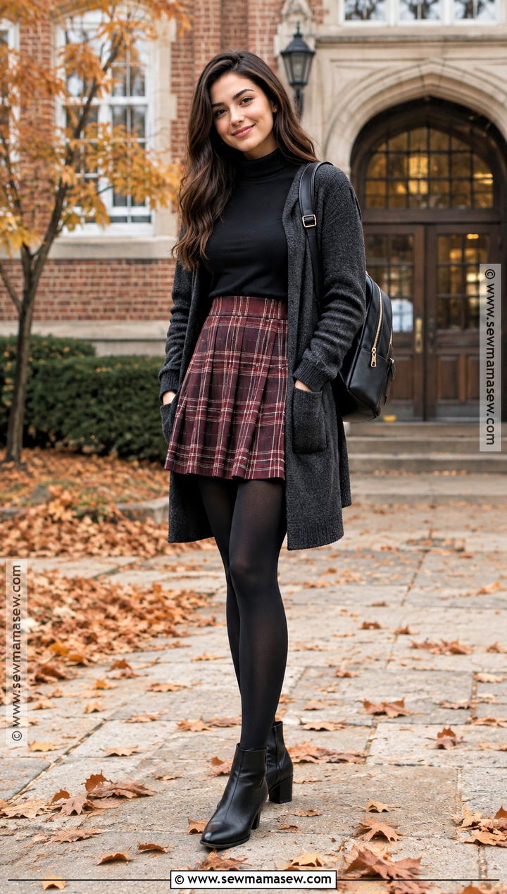 Fall Back To School Outfit With A Plaid Skirt - 25 fall back to school outfits