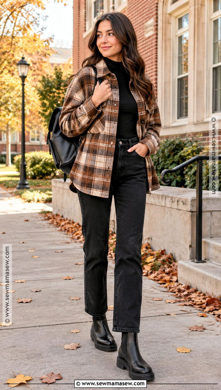 Fall Back To School Outfit With A Shacket - 25 fall back to school outfits