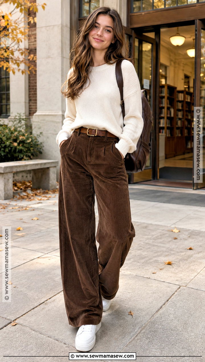 Fall Back To School Outfit With Corduroy Pants - 25 fall back to school outfits