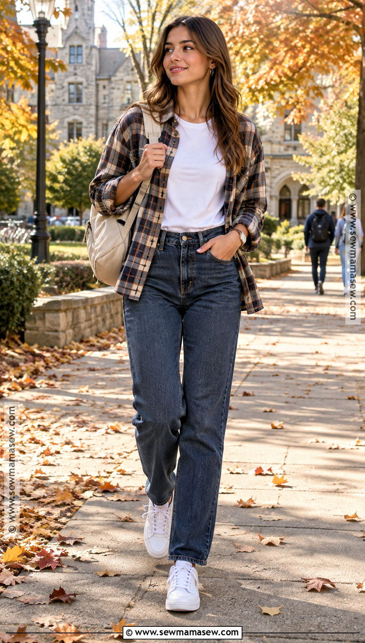Fall Back To School Outfit With Straight Leg Jeans - 25 fall back to school outfits