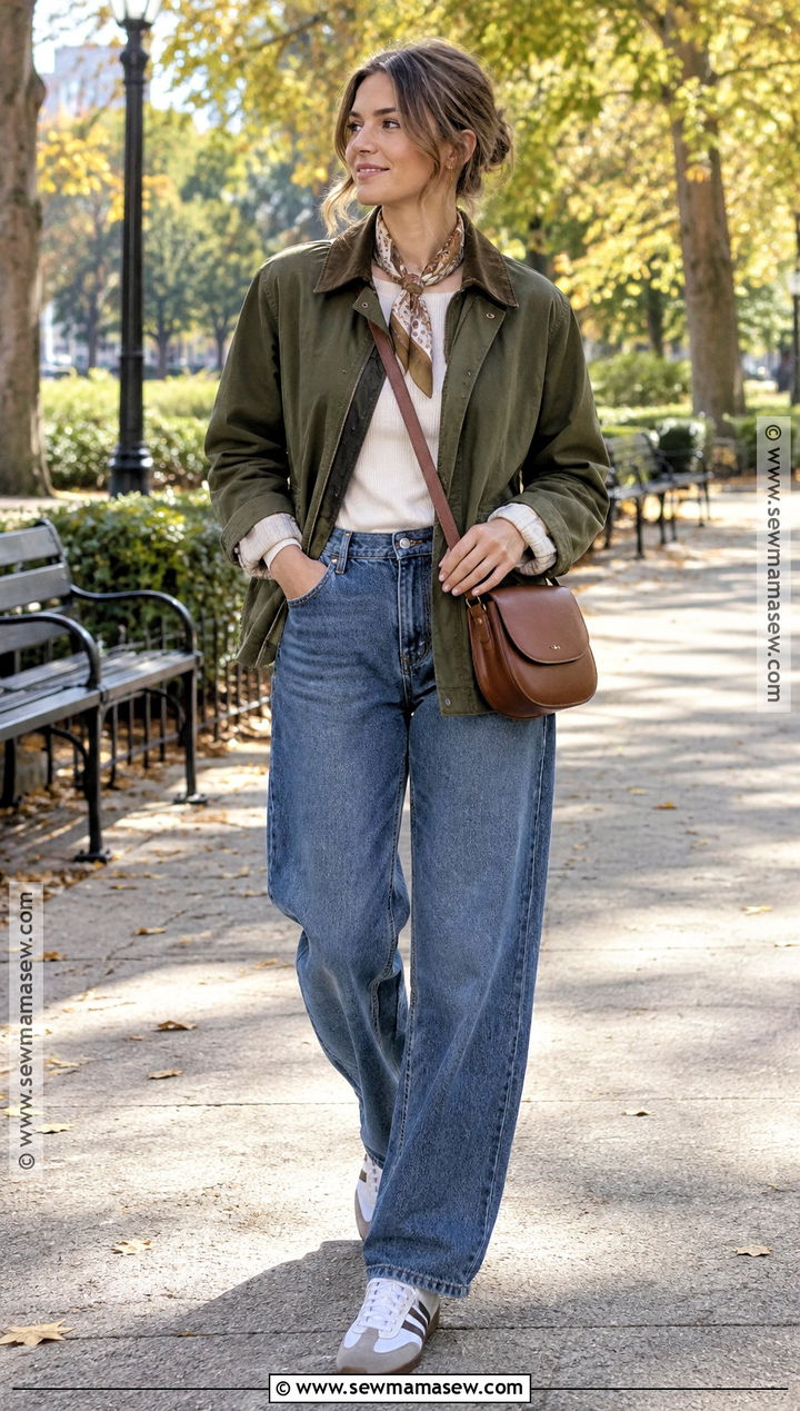 Fall Barn Jacket And Barrel Jeans Outfit - 20 Cute Outfit Inspo Fall Ideas