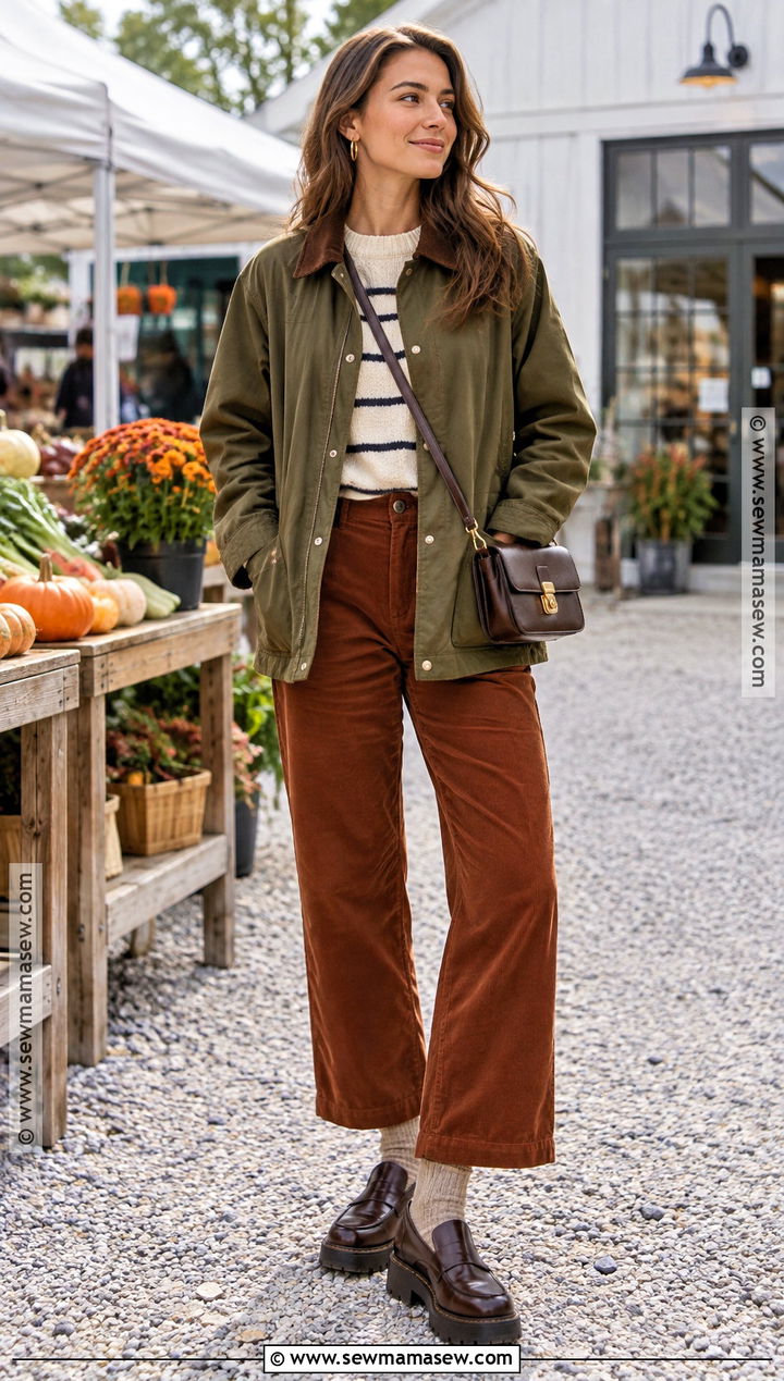 Fall Barn Jacket And Corduroy Pants Outfit - 25 fashion killa fall ideas