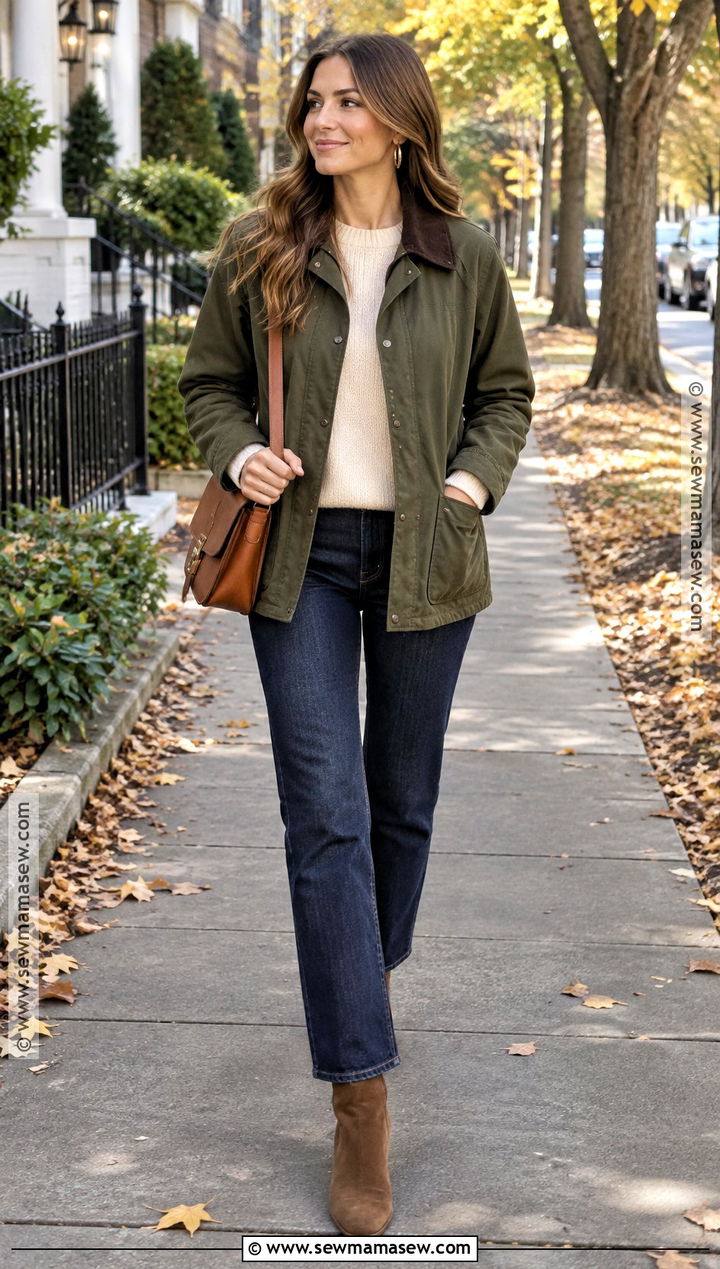 Fall Barn Jacket And Jeans Outfit - 20 Outfits Inspo Fall