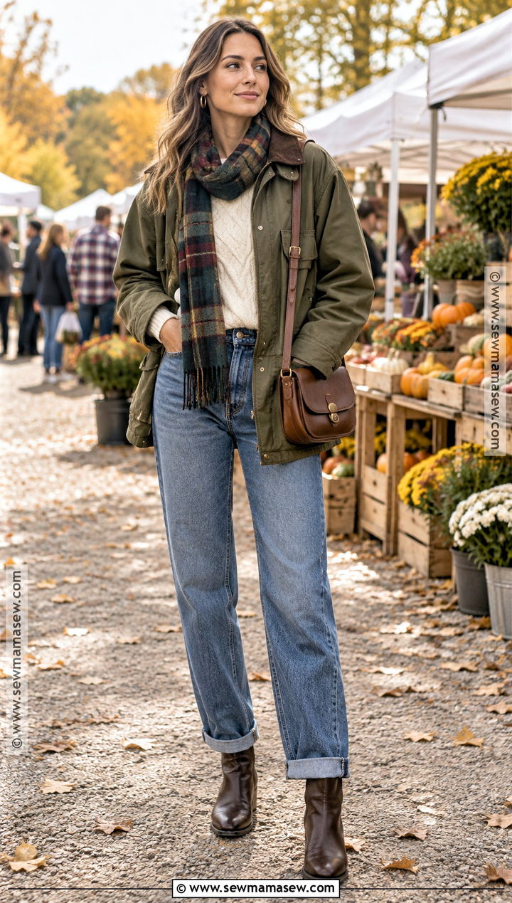 Fall Barn Jacket Outfit - 20 fall style inspiration ideas