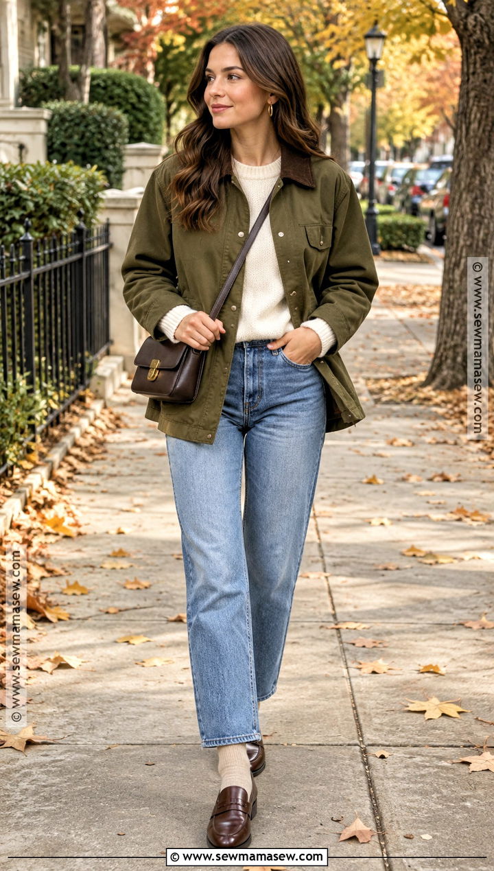 Fall Barn Jacket Outfit With Jeans - 15 Fall Clothing Inspiration Ideas