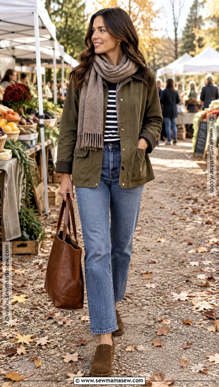 Fall Barn Jacket With Straight Leg Jeans - 25 womens fall fashion ideas