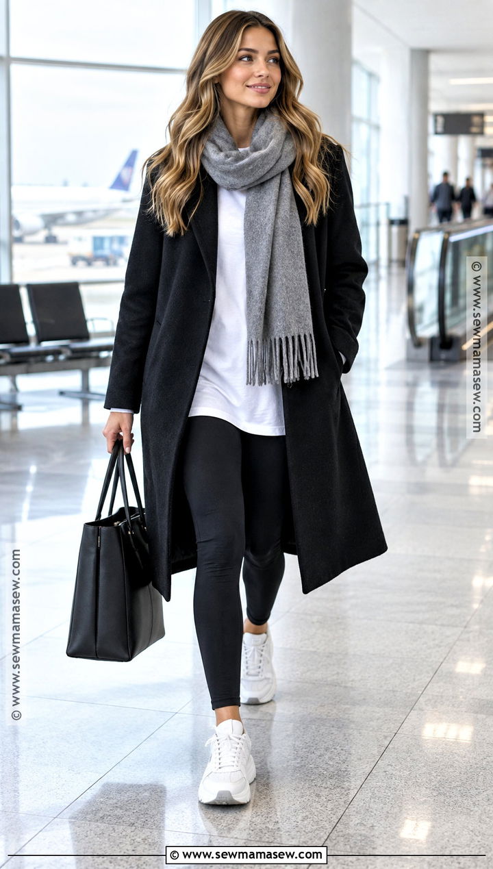 Fall Black Coat and Leggings Outfit - 15 Fall 2026 Fashion Casual Ideas