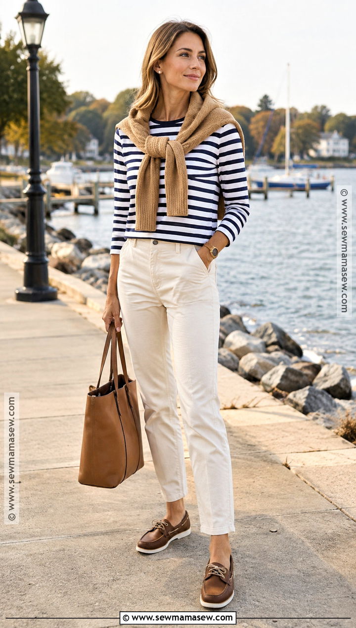 Fall Boat Shoe Outfit With Chinos - 15 Fall Shoes Comfy