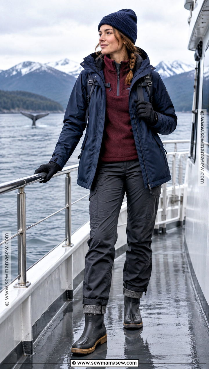 Fall Boating Outfit With Parka And Thermal Pants - 20 Fall Boating Outfit Ideas
