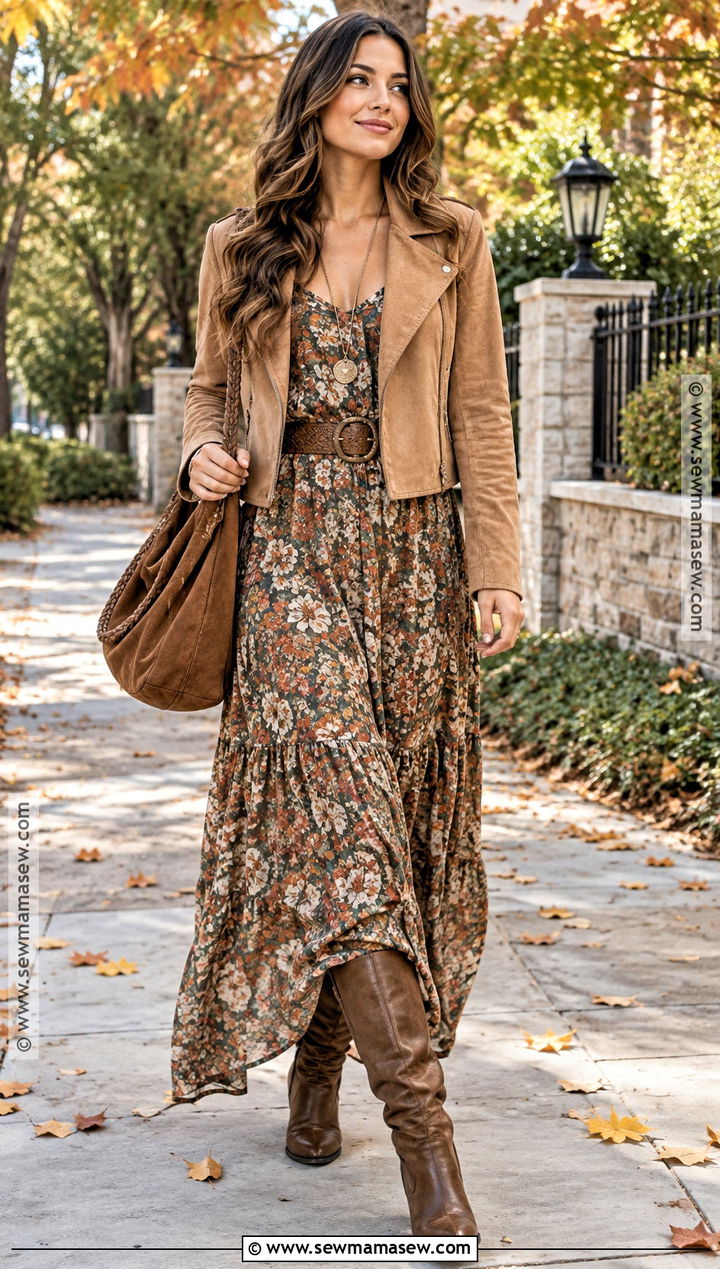 Fall Boho Maxi Dress Outfit - 15 Fashion Fall 2026 Ideas 2026