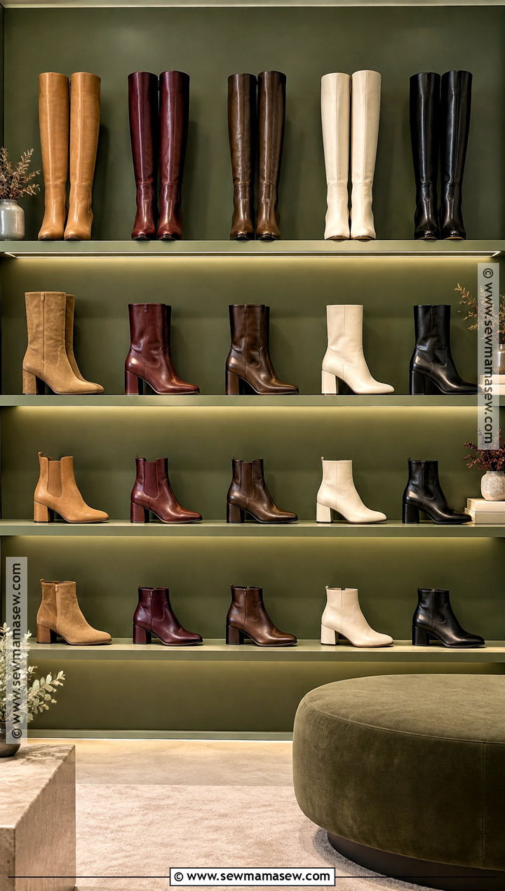 Fall Boot Wall Display - 15 Fall Shoe Collection Display Ideas
