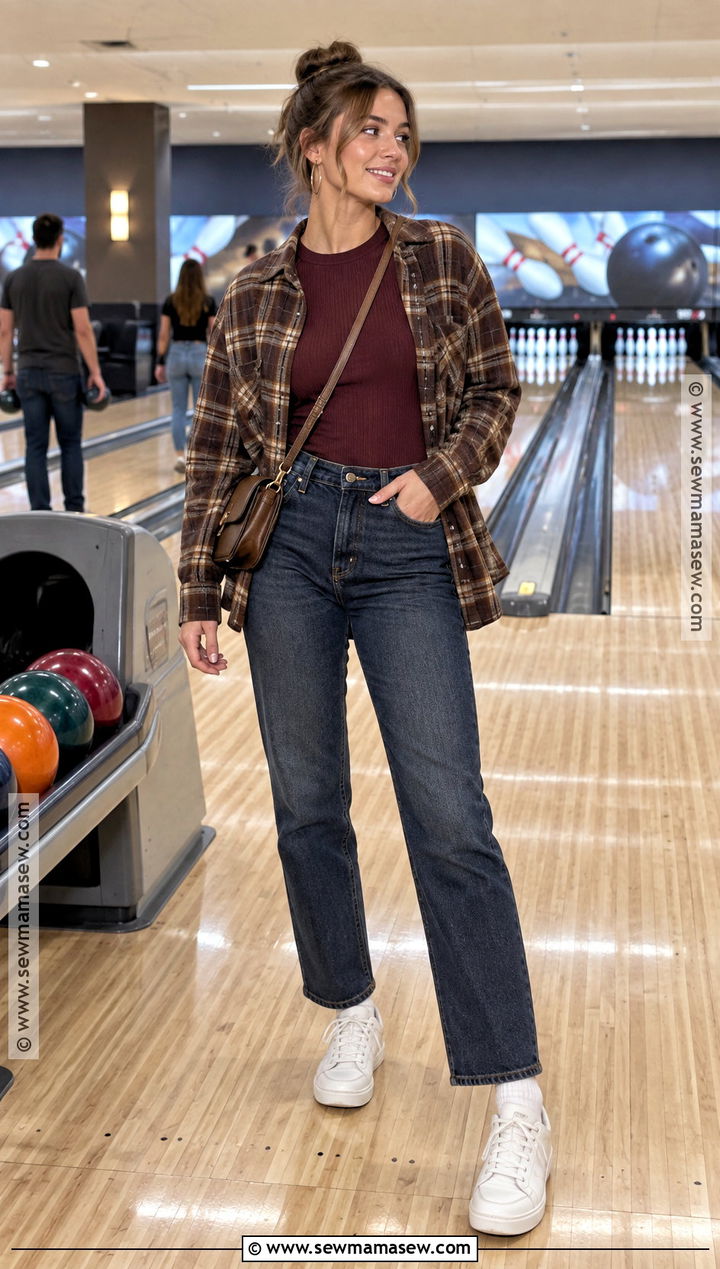 Fall Bowling Outfit With Straight Leg Jeans - 15 fall bowling outfit ideas