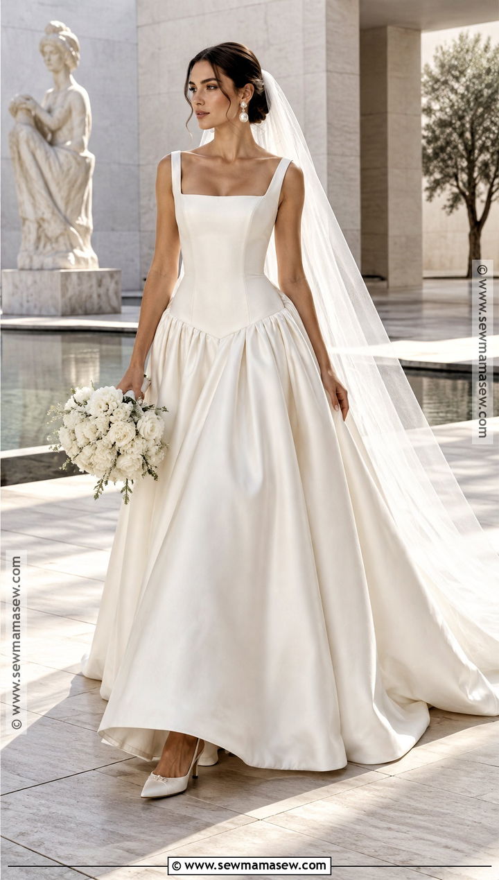 Fall Bride Drop Waist Wedding Gown - 15 Fall Wedding Looks Bride