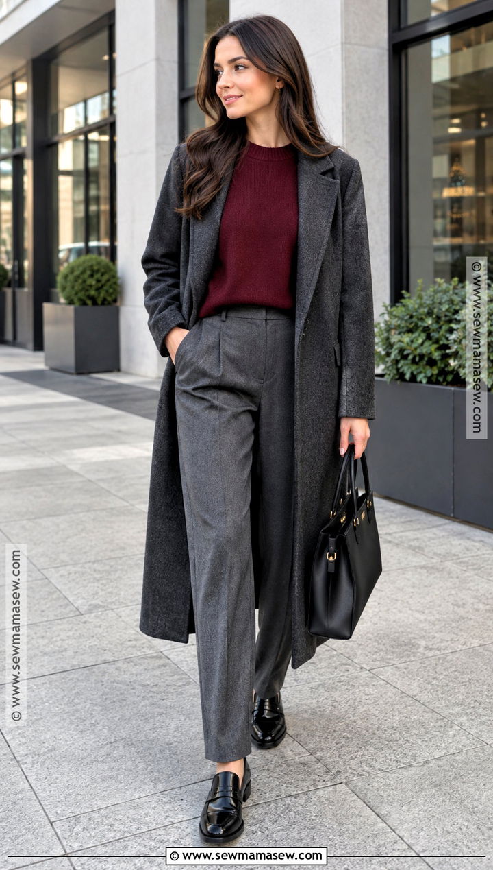 Fall Burgundy Sweater Outfit - 25 fall clothes for women