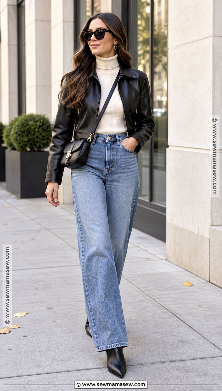 Fall Capsule Wardrobe Leather Jacket Outfit - 15 Capsule Wardrobe Fall Ideas 2026