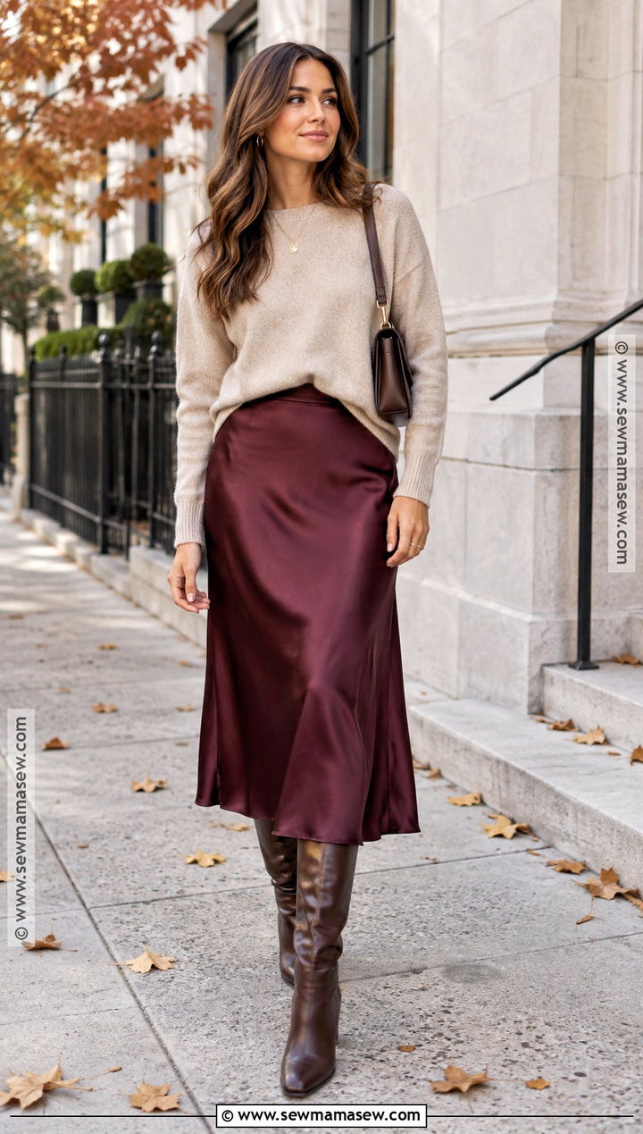 Fall Capsule Wardrobe Sweater And Midi Skirt Outfit - 15 Capsule Wardrobe Fall Ideas 2026