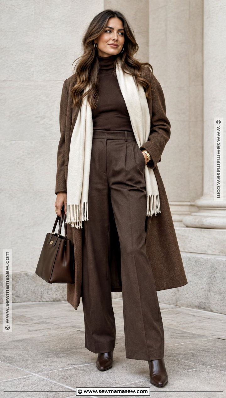 Fall Chocolate Brown Monochrome Outfit - 15 fall lookbook outfits