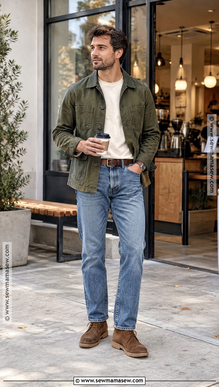 Fall Chore Jacket and Jeans Outfit - 20 fall male outfits