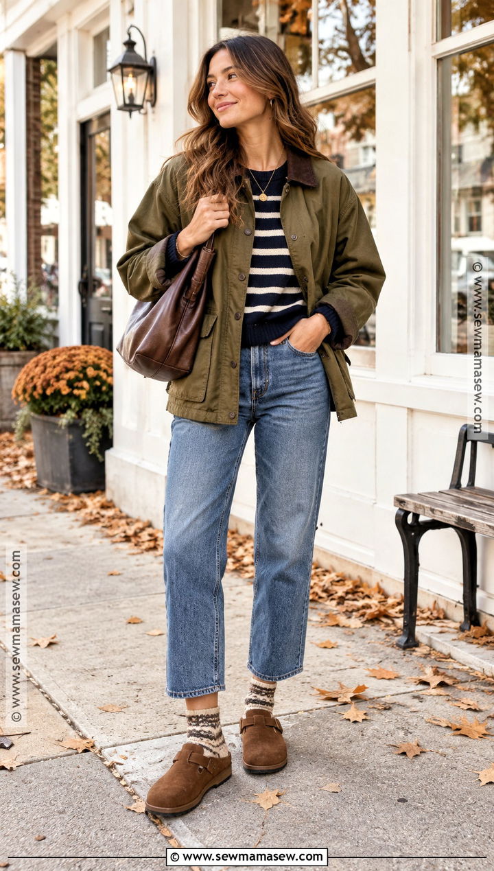 Fall Clog Outfit With Cropped Jeans - 15 Fall Shoes Comfy