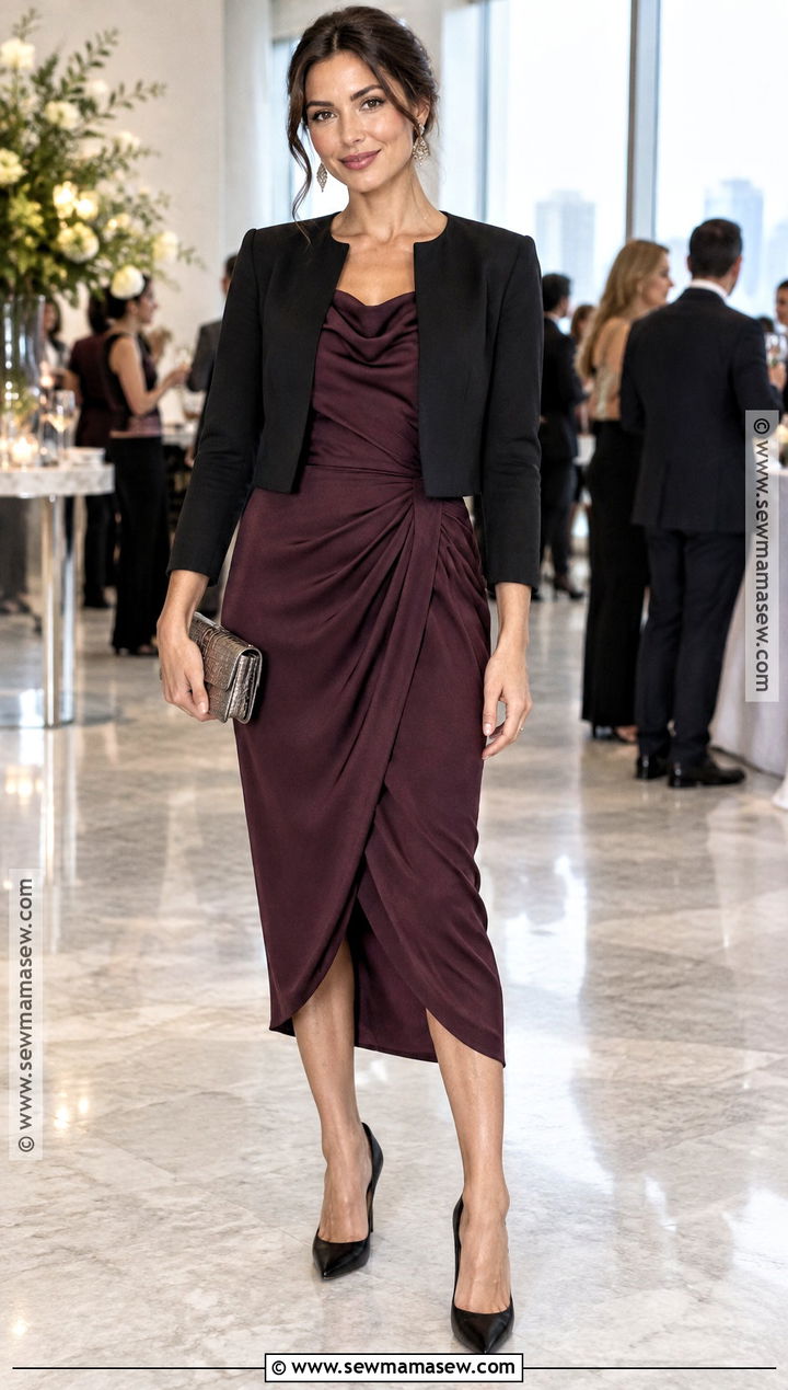 Fall Cocktail Dress With Closed Toe Pumps - 15 fall dress attire ideas
