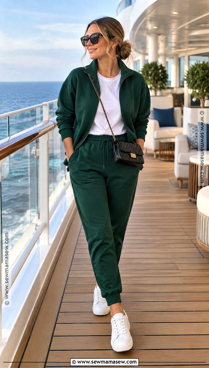 Fall Cruise Casual Outfit With Sweatshirt And Joggers - 20 Fall Cruise Outfits for Women