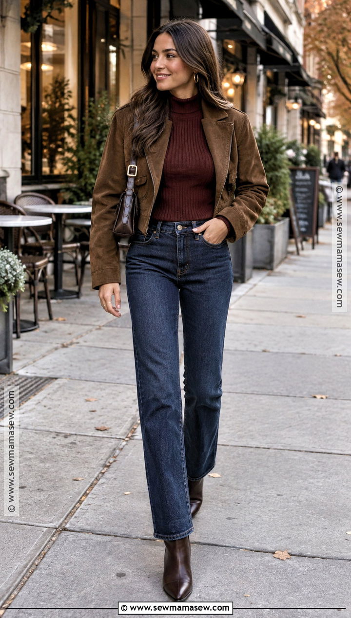 Fall Date Night Outfit With Straight Leg Jeans - 25 fall date night outfits