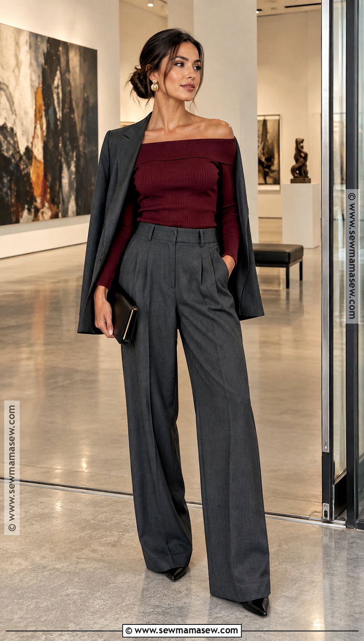 Fall Date Night Tailored Trousers Outfit - 25 date night outfit fall ideas