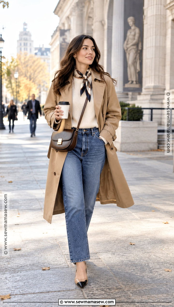 Fall Date Night Trench Coat And Jeans Outfit - 25 date night outfit fall ideas