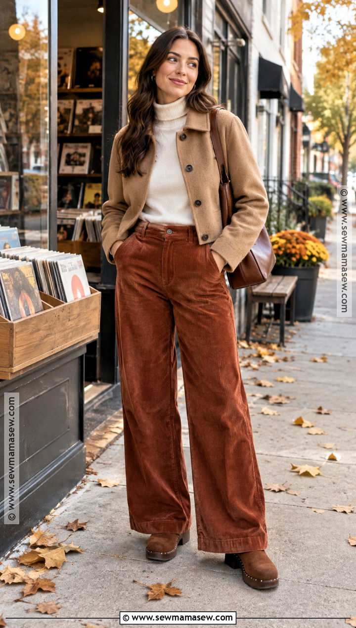 Fall Date Outfit With A Turtleneck And Corduroy Pants - 20 fall date outfit casual ideas
