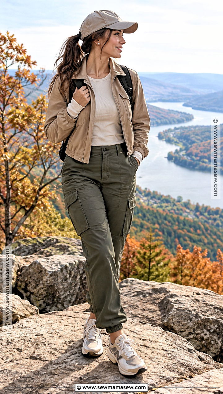 Fall Day Trip Outfit With Cargo Pants - 15 10 Days Travel Outfits Fall