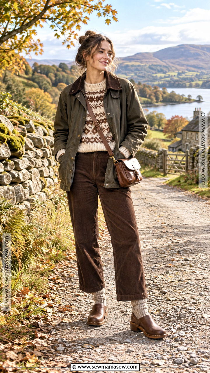 Fall Fair Isle Sweater And Corduroy Pants Outfit - 20 cool girl outfits fall