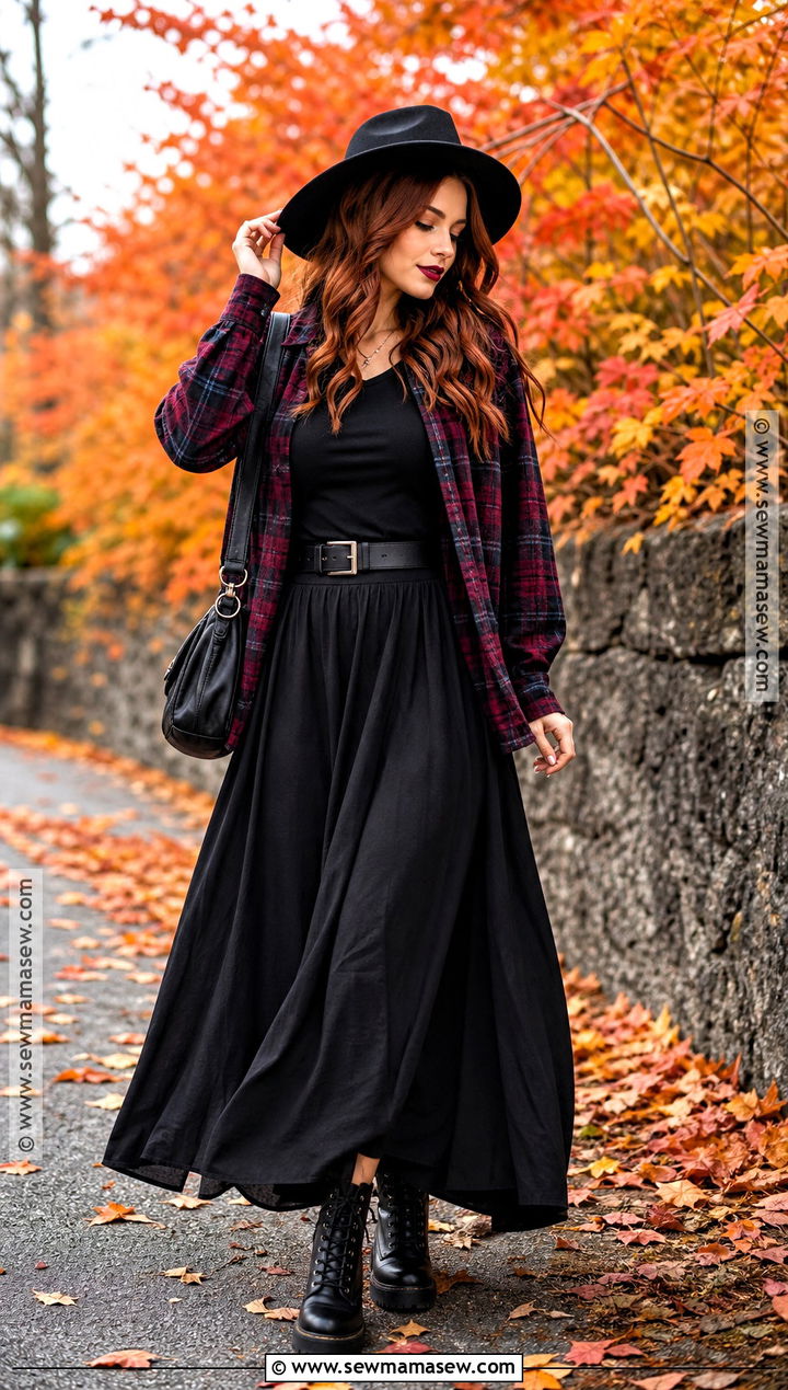 Fall Flannel Witch Outfit - 50 witch outfit ideas