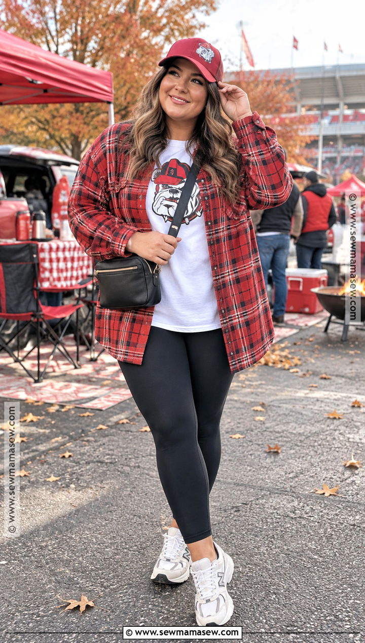 Fall Football Gameday Shacket And Leggings Outfit - 15 fall gameday outfit football ideas