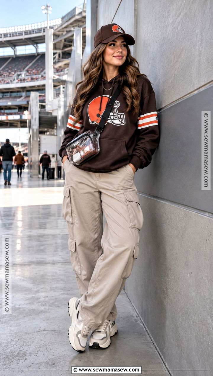 Fall Football Hoodie And Cargo Pants Outfit - 20 fall football outfits