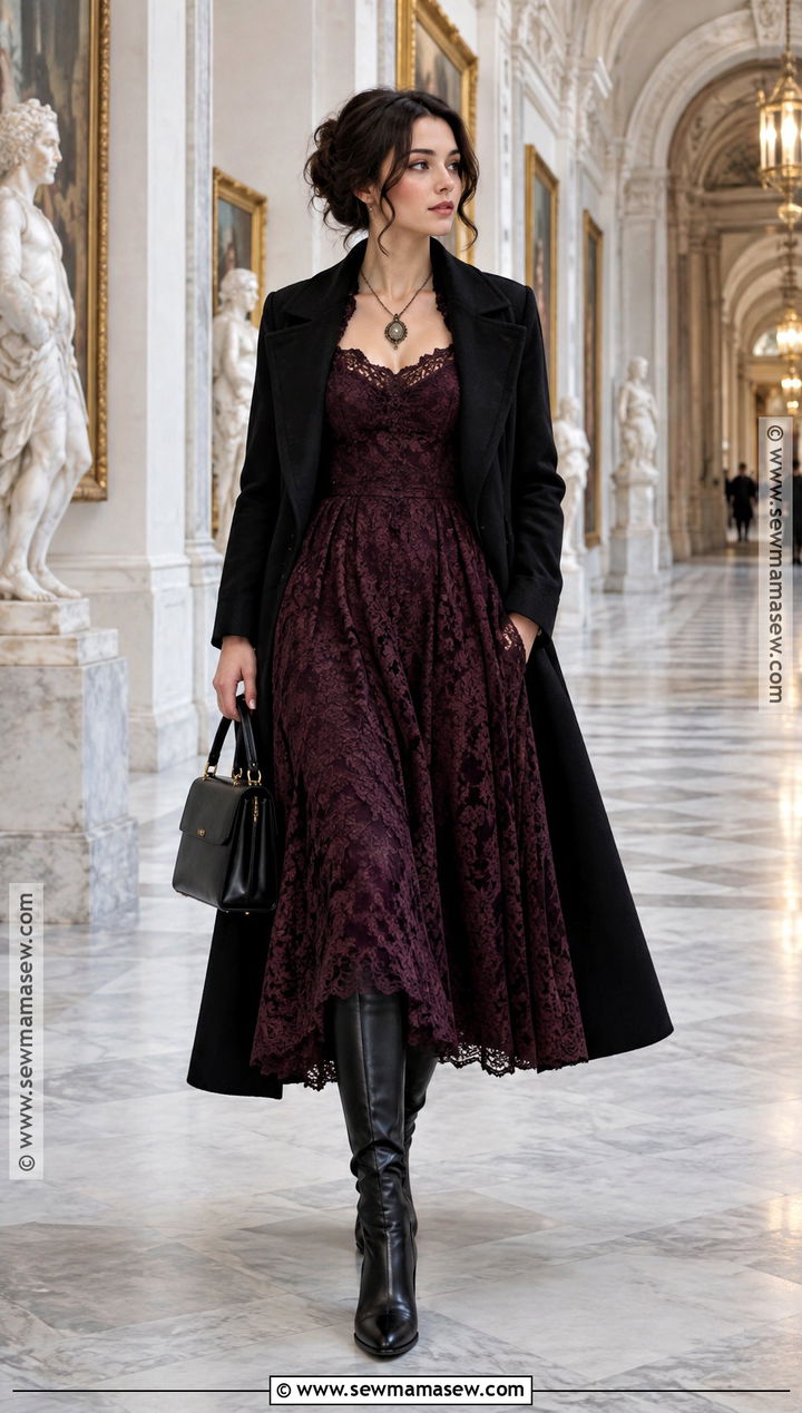 Fall Gothic Lace Dress Outfit - 25 fall 20 fashion trends