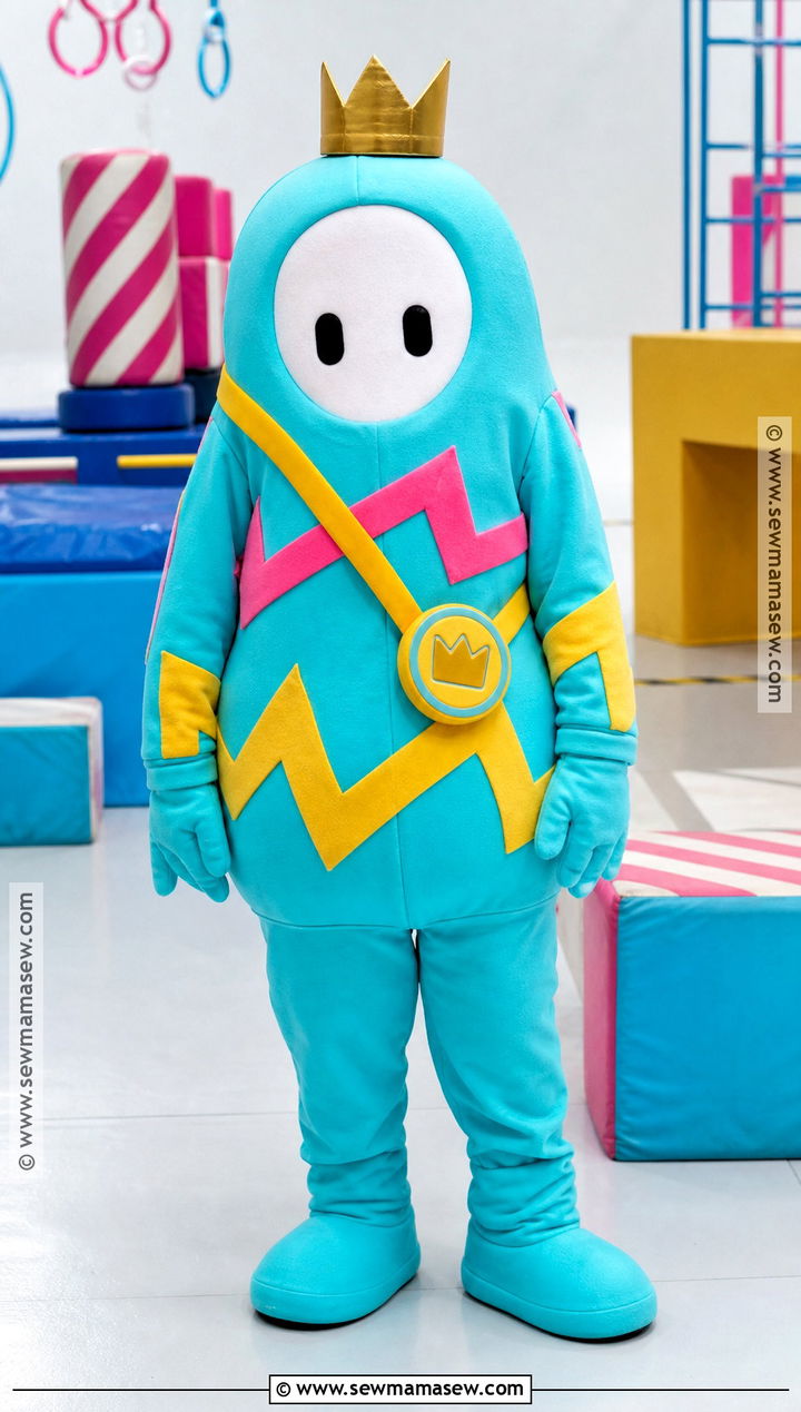 Fall Guys Bean Costume With Colorful Bodysuit - 30 Video Game Halloween Costumes