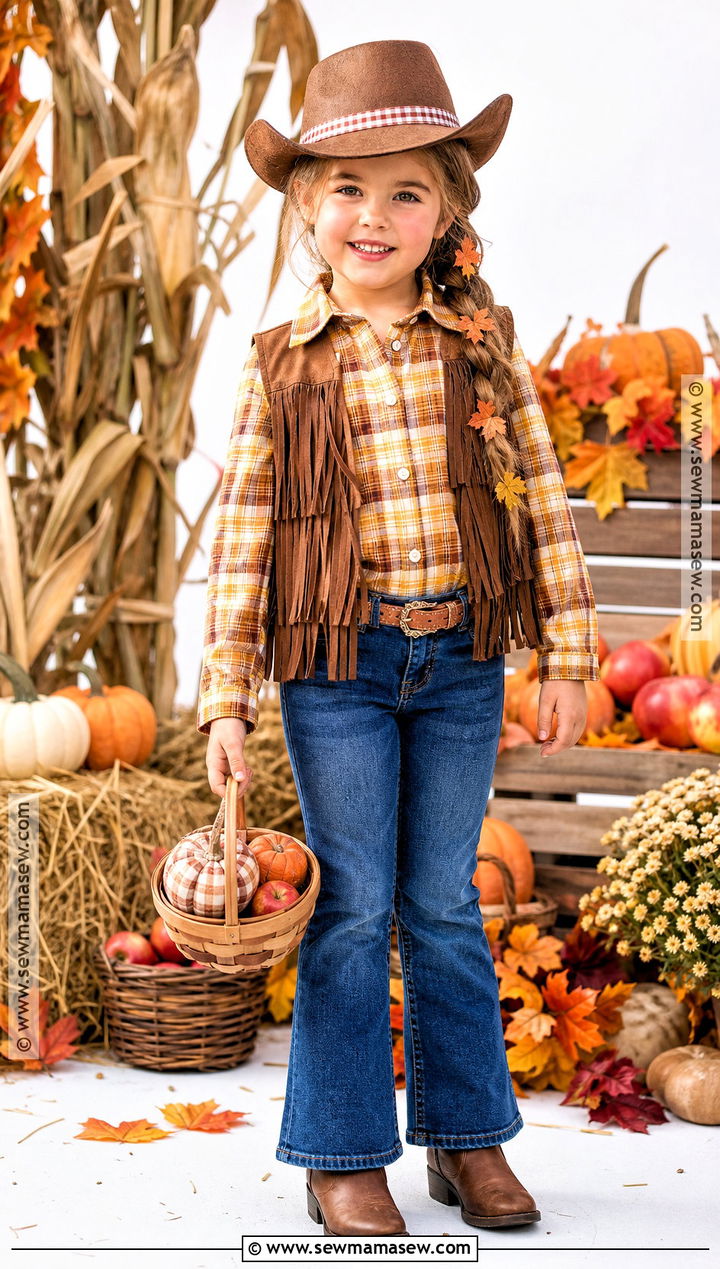 Fall Harvest Cowgirl Costume - 30 cowgirl costume ideas for kids