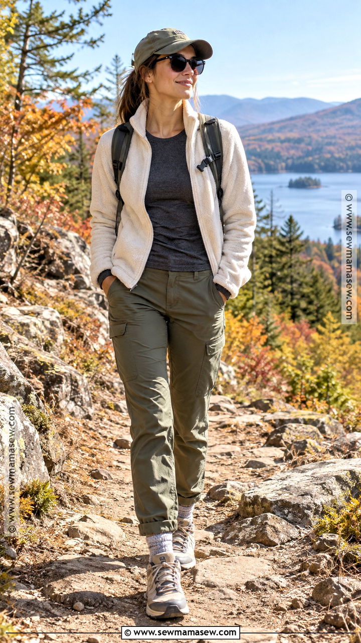 Fall Hiking Date Outfit With Fleece And Utility Pants - 20 fall date outfit ideas