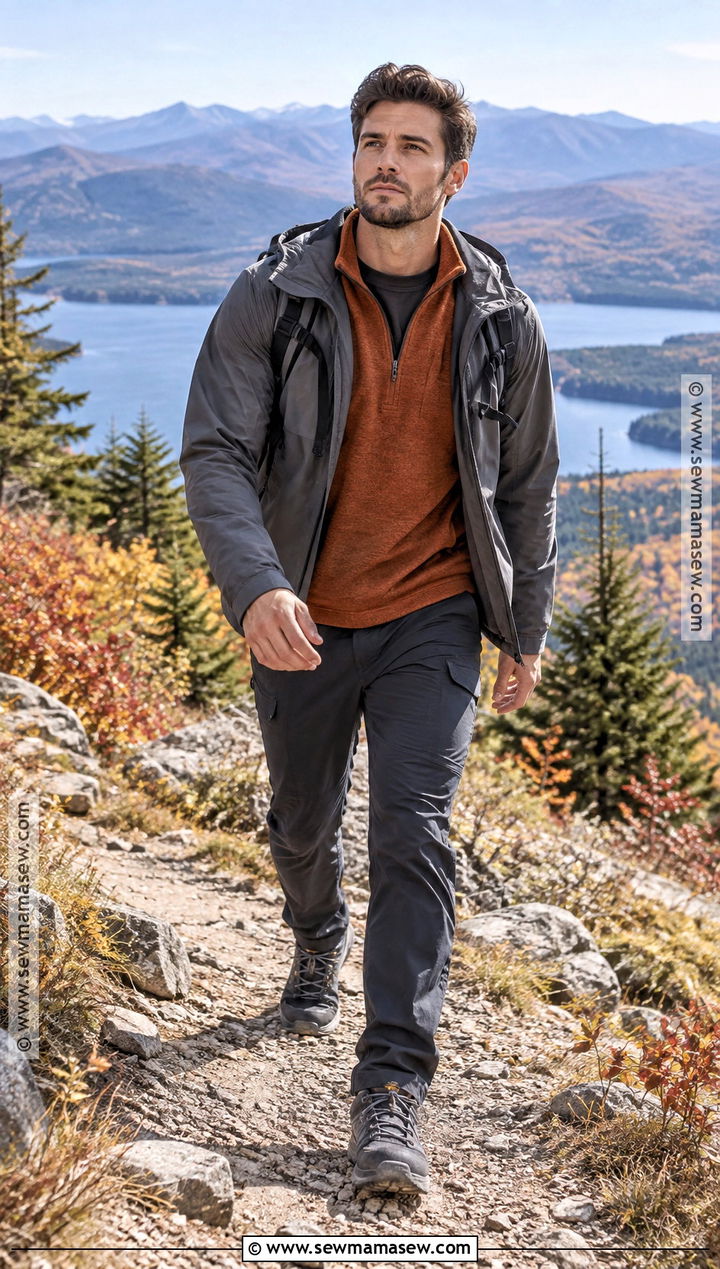 Fall Hiking Outfit With Fleece and Trail Pants - 15 mens fall outdoor outfits
