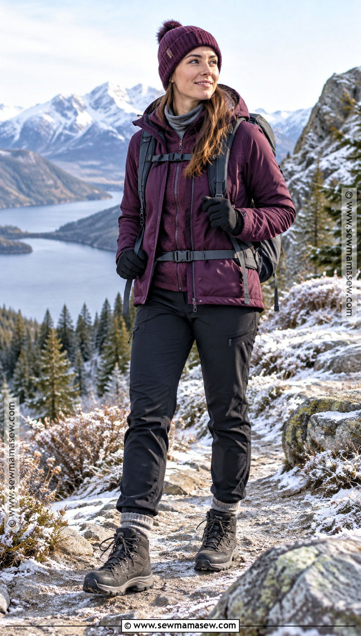 Fall Hiking Outfit With Insulated Jacket And Thermal Layers - 15 hiking clothes women fall