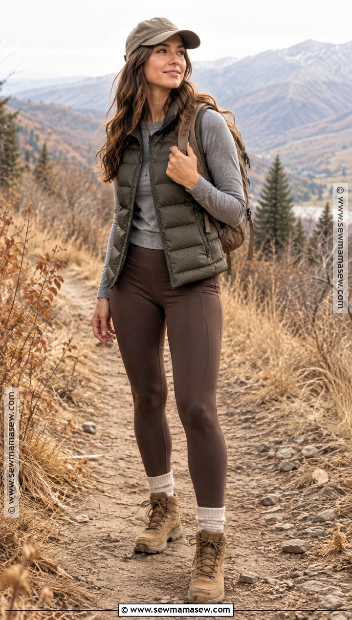 Fall Hiking Outfit With Merino Top And Vest - 15 hiking outfits fall for women