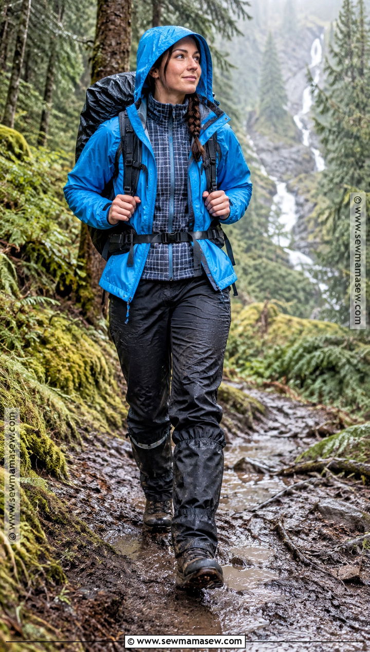 Fall Hiking Outfit With Waterproof Shell And Rain Pants - 15 hiking clothes women fall