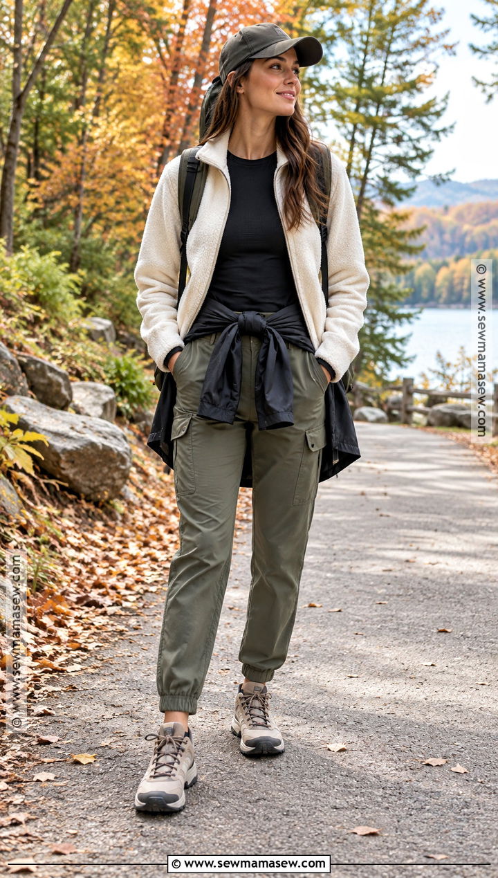 Fall Hiking Sneaker Outfit With Cargo Pants - 15 Fall Shoes Comfy