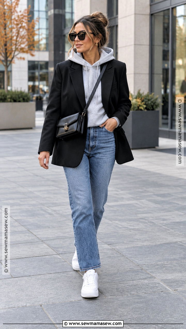 Fall Hoodie And Blazer Outfit - 25 layering outfits fall