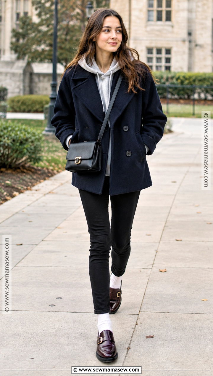 Fall Hoodie And Peacoat Outfit - 15 Lookbook Outfits Fall 2026