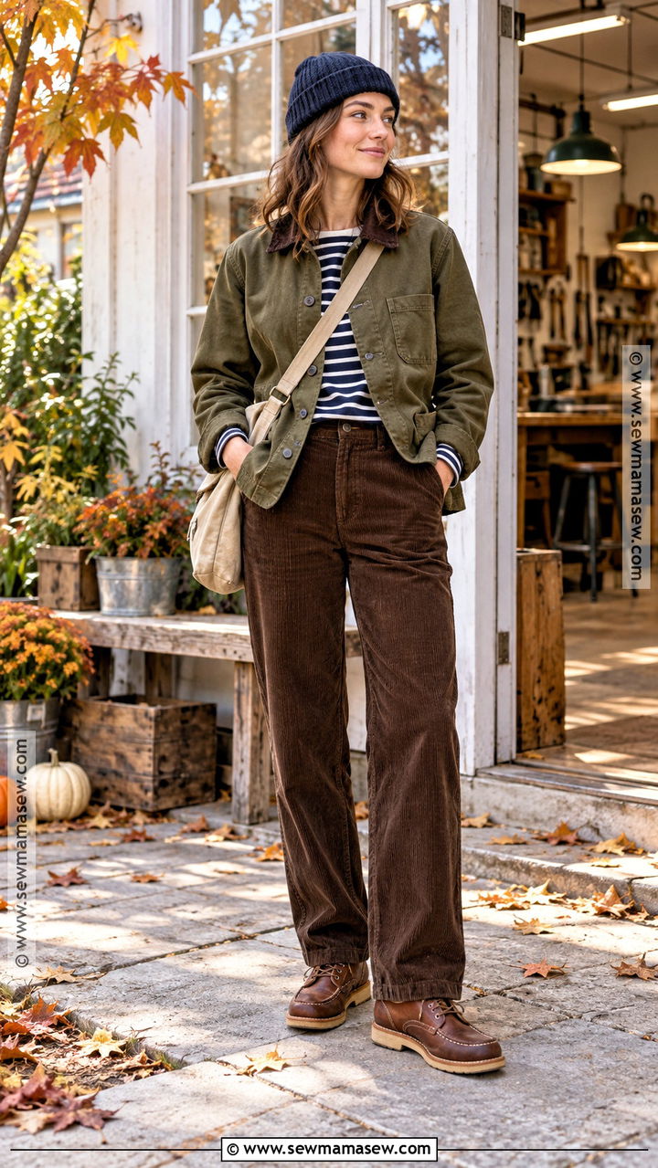 Fall Masc Chore Jacket And Corduroy Pants Outfit - 20 Fall Masc Outfits for Women