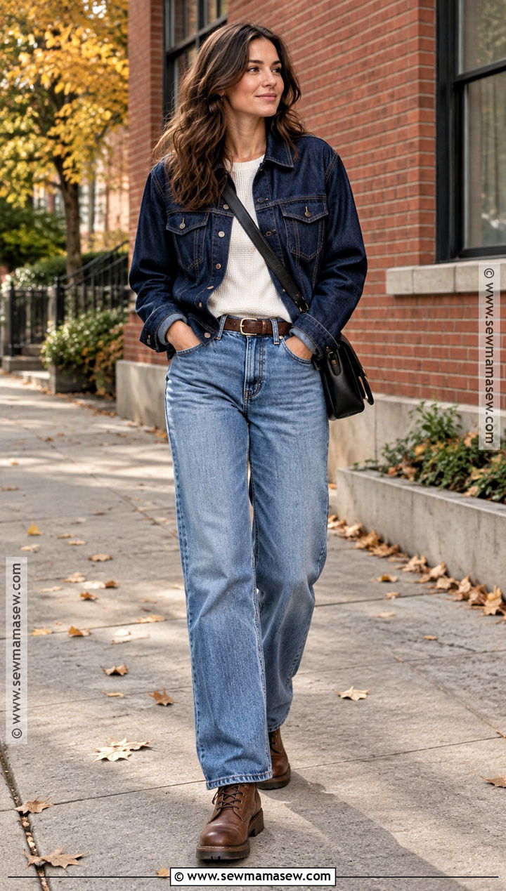 Fall Masc Double Denim Outfit - 20 Fall Masc Outfits for Women