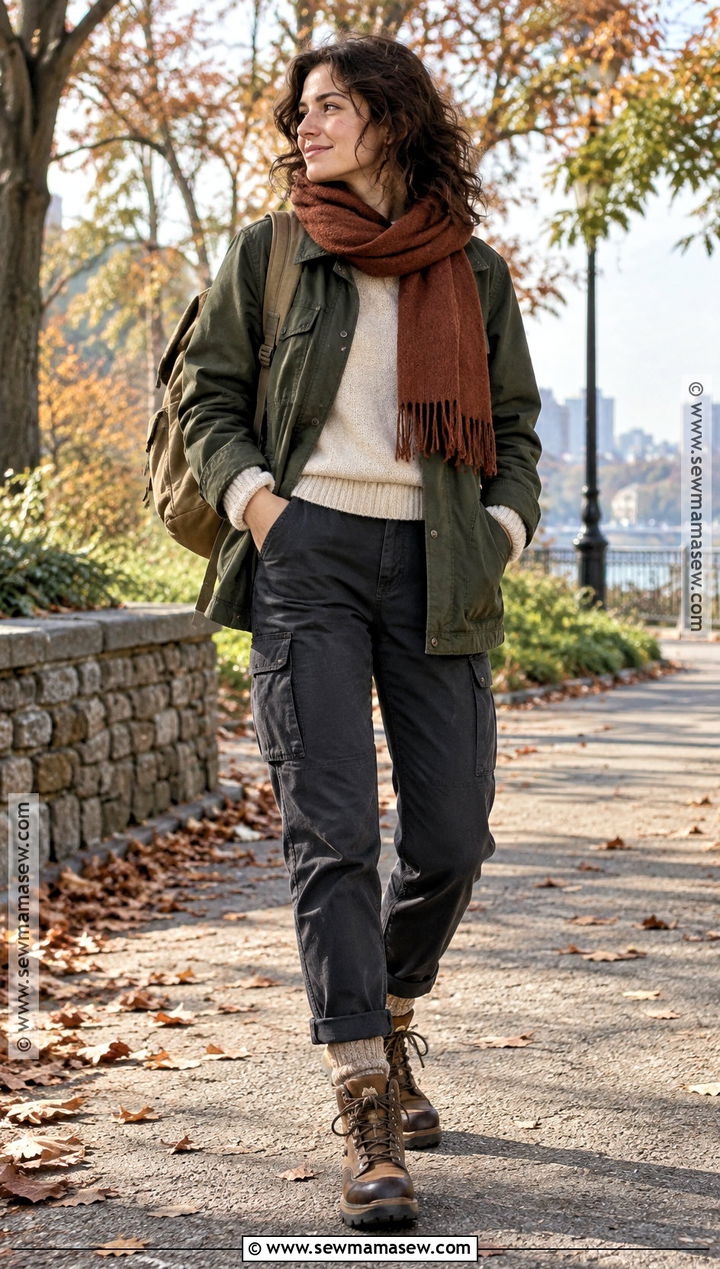 Fall Masculine Utility Jacket And Fatigue Pants Outfit - 15 Fall Masculine Outfit Ideas