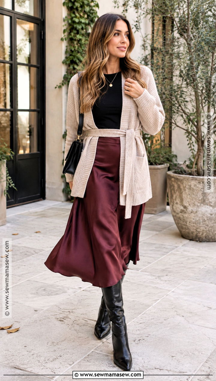 Fall Midi Skirt Outfit - 25 fall wardrobe essentials